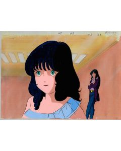 Macross-65 - Macross TV anime cel (w/ color copy background)