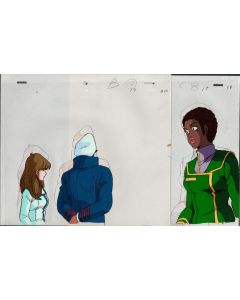 Macross-75 - Macross anime cel (2 Cel Layers are stuck to sketches)