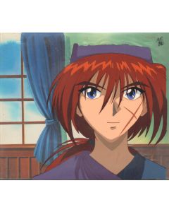 RRKenshin-148 - Ru Rouni Kenshin anime cel - Kenshin With background