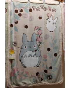 TOTORO Child Sized Fleece Blanket (140cmx100cm) (Licensed Japanese GHIBLI product produced by MARUSHIN) SUPER SOFT & CUDDLY FLEECE Blanket!!