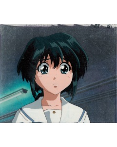 Hpolice-120 - Human Natsuki - Hyper police anime cel (matching background)
