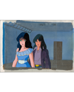 Macross-74 - Macross anime cel (matching background and sketches)